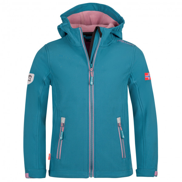 Trollkids - Girl's Trollfjord Jacket - Softshelljacke Gr 164 türkis von Trollkids
