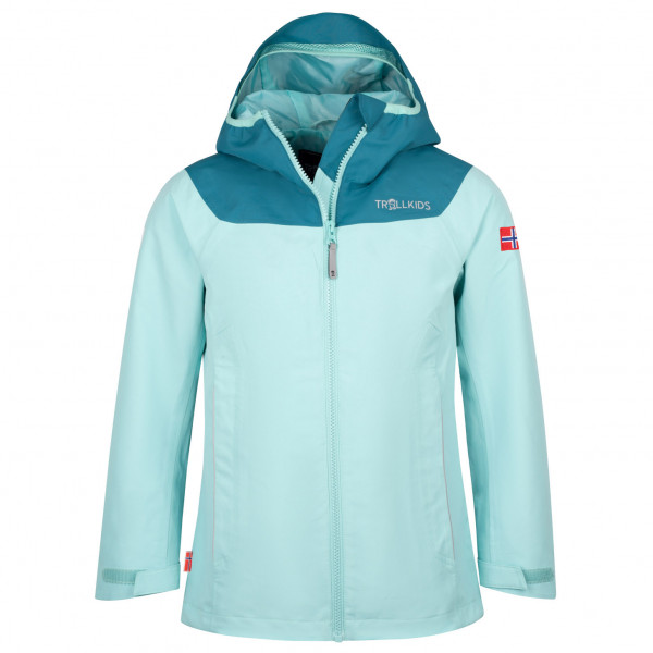 Trollkids - Girls Bergen Jacket - Regenjacke Gr 104 blau von Trollkids