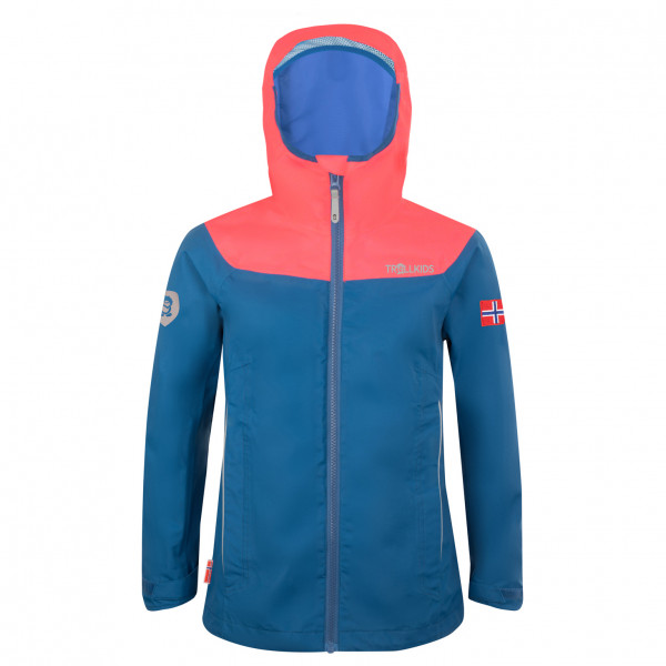 Trollkids - Girls Bergen Jacket - Regenjacke Gr 152 blau von Trollkids