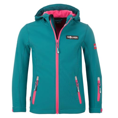 Trollkids Girls Oslofjord Jacket 98, smaragd von Trollkids
