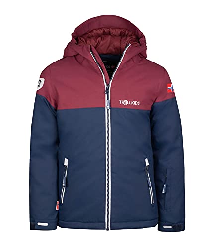 Trollkids Hallingdal Mädchen Skijacke, Marineblau/Rot/white, Größe 140 von Trollkids