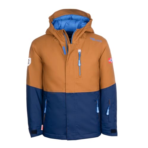Trollkids Kids Hallingdal Jacket 140, Bronze/Blue von Trollkids