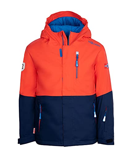 Trollkids Hallingdal Skijacke, Orange/Marineblau, Größe 98 von Trollkids