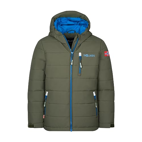 Trollkids Hemsedal XT Ski- und Winterjacke, Efeugrün/Mittelblau, Größe 98 von Trollkids