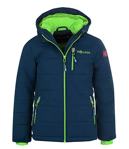 Trollkids Hemsedal XT Ski- und Winterjacke, Marineblau/Grün, Größe 128 von Trollkids