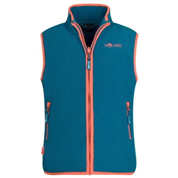 Trollkids - Kid's Arendal Vest - Fleeceweste Gr 176 blau von Trollkids