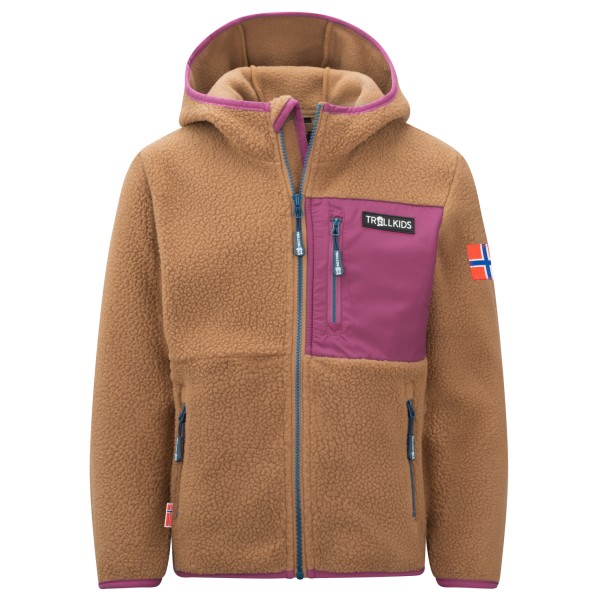 Trollkids - Kid's Aurlandsfjord Jacket - Fleecejacke Gr 104 braun von Trollkids