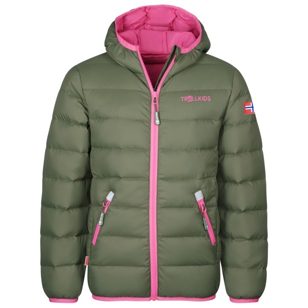 Trollkids - Kid's Dovrefjell Jacket - Daunenjacke Gr 176 oliv von Trollkids