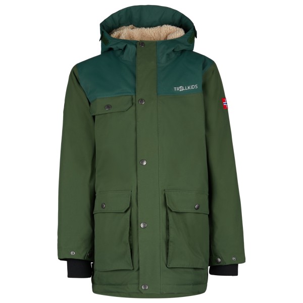 Trollkids - Kid's Gudvangen Jacket - Parka Gr 92 oliv/grün von Trollkids