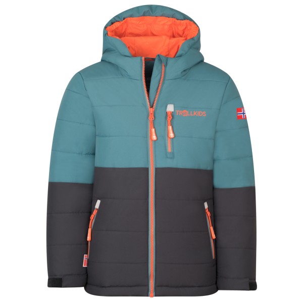 Trollkids - Kid's Hemsedal Snow Jacket XT - Skijacke Gr 140 grau/türkis von Trollkids