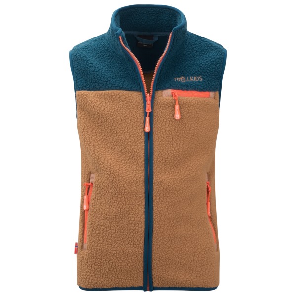 Trollkids - Kid's Hemsedal Vest - Fleeceweste Gr 164 braun von Trollkids