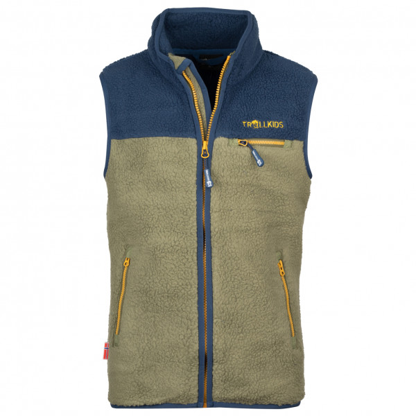 Trollkids - Kid's Hemsedal Vest - Fleeceweste Gr 98 oliv von Trollkids