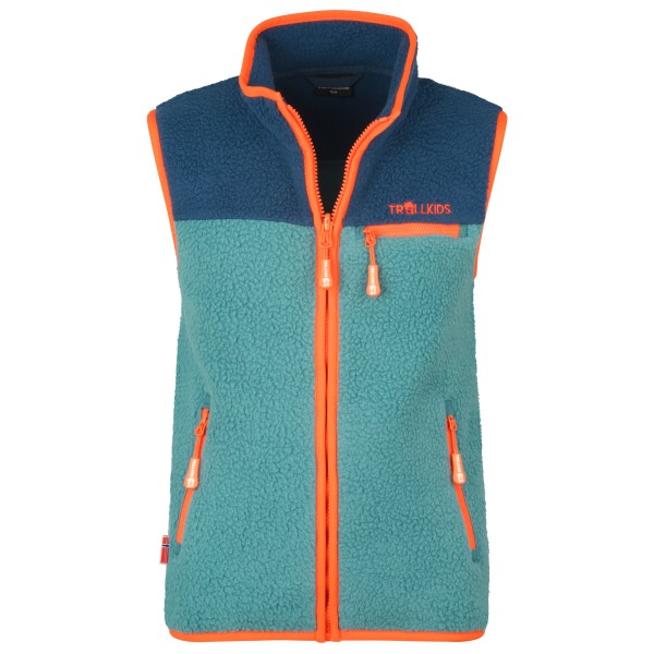 Trollkids - Kid's Hemsedal Vest - Fleeceweste Gr 98 türkis von Trollkids