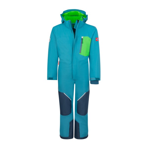 Trollkids - Kid's Isfjord Snowsuit XT - Overall Gr 140 türkis von Trollkids