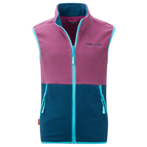 Trollkids - Kid's Kjerag Vest - Fleeceweste Gr 176 blau/lila von Trollkids