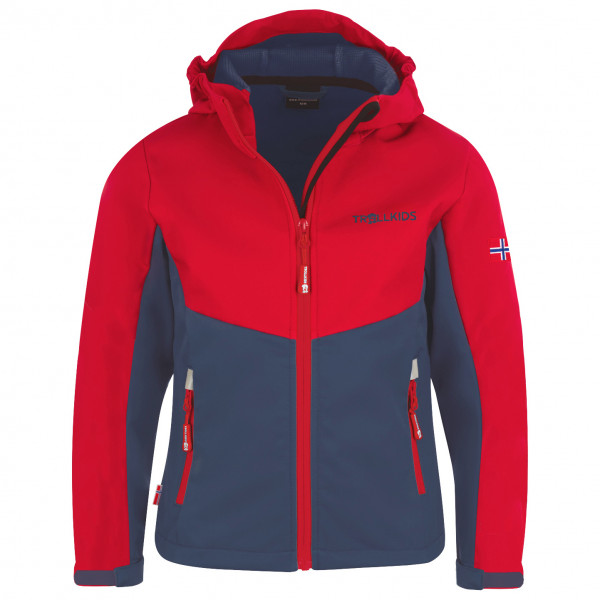 Trollkids - Kid's Kristiansand Jacket - Softshelljacke Gr 152 rot/blau Trollkids - Kid's Kristiansand Jacket - Softshelljacke Gr 152 rot/blau von Trollkids