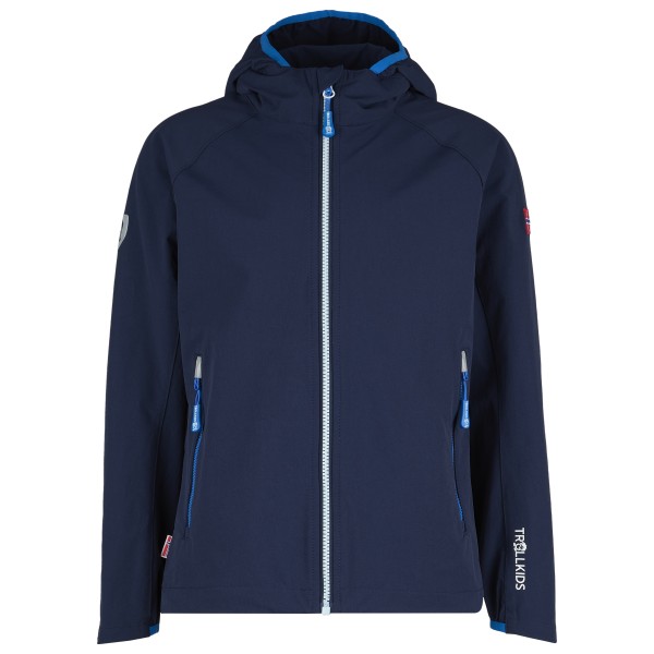 Trollkids - Kid's Kvalvika Jacket - Softshelljacke Gr 128 blau von Trollkids