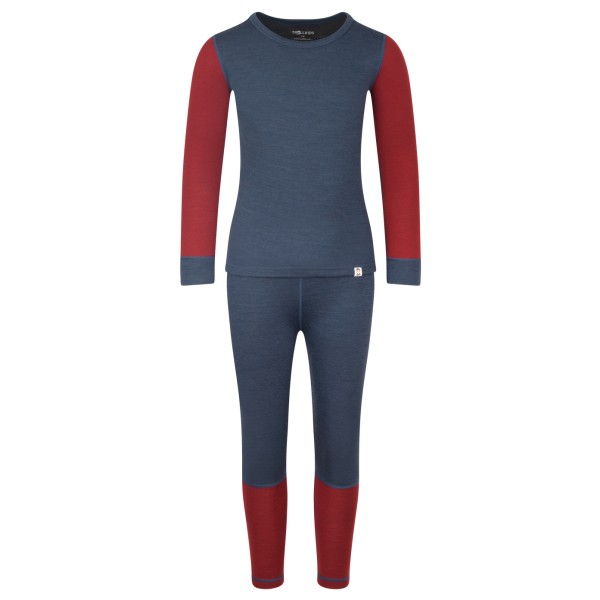 Trollkids - Kid's Merino Baselayer Set II - Merinounterwäsche Gr 104 blau von Trollkids