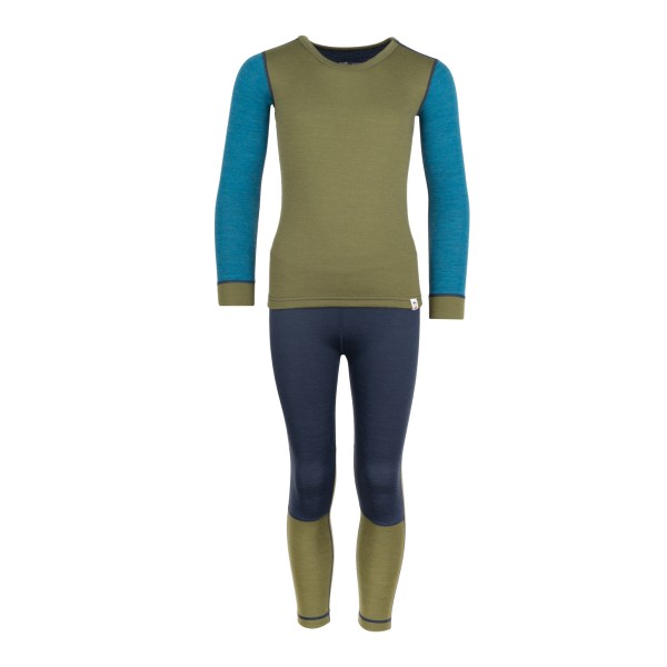 Trollkids - Kid's Merino Baselayer Set II - Merinounterwäsche Gr 140 oliv von Trollkids