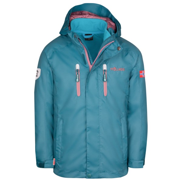 Trollkids - Kid's Myrdal 3in1 Jacket Pro - Doppeljacke Gr 176 türkis von Trollkids