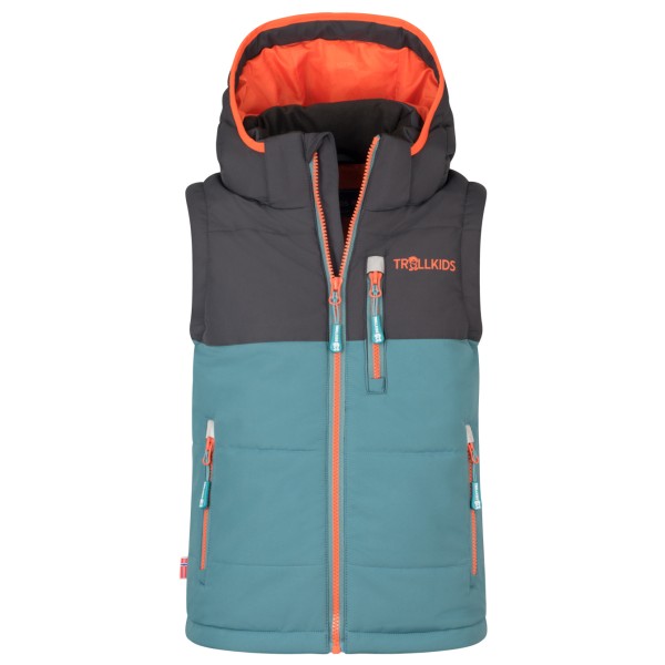 Trollkids - Kid's Narvik Vest XT - Kunstfaserweste Gr 140 türkis von Trollkids