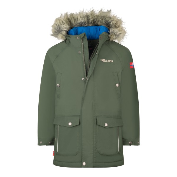Trollkids - Kid's Nordkapp Jacket - Parka Gr 140 oliv von Trollkids