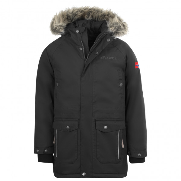 Trollkids - Kid's Nordkapp Jacket - Parka Gr 176 schwarz von Trollkids