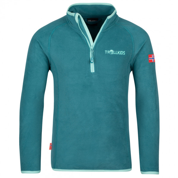 Trollkids - Kid's Nordland Half Zip - Fleecepullover Gr 164 türkis von Trollkids
