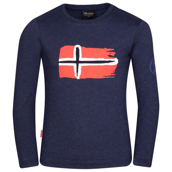 Trollkids - Kid's Oslo - Longsleeve Gr 104 blau von Trollkids