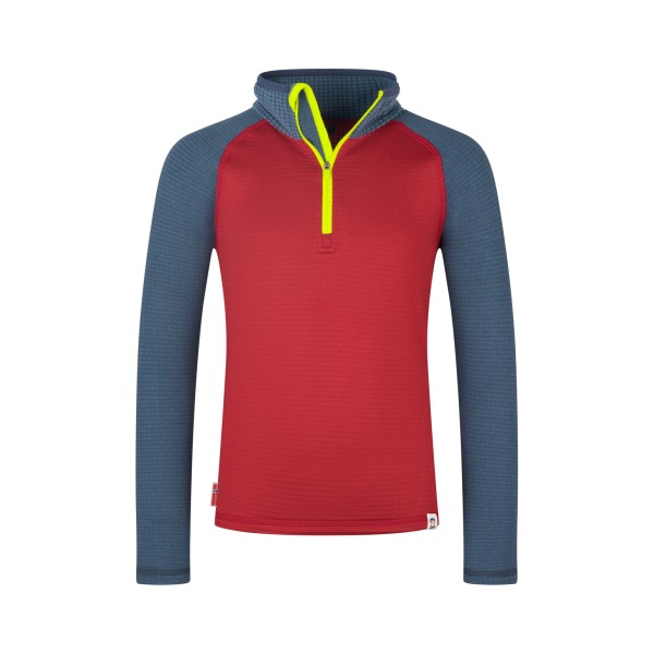 Trollkids - Kid's Rauland Half Zip - Fleecepullover Gr 92 rot von Trollkids