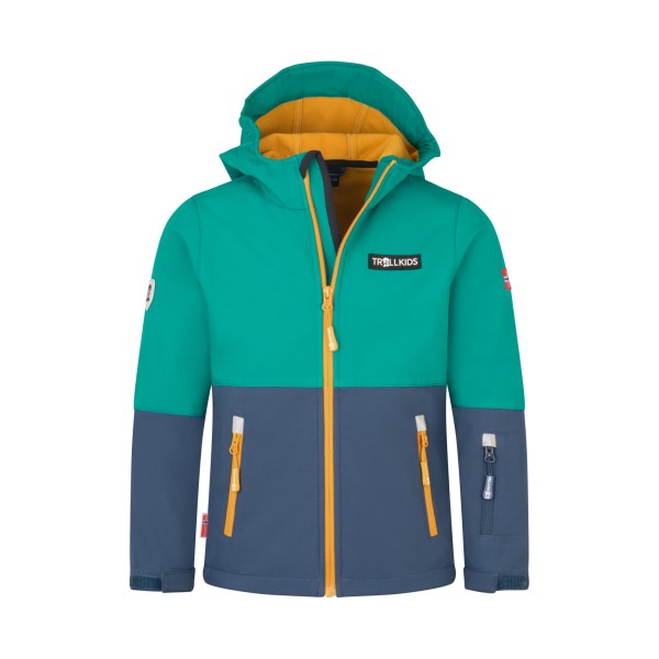 Trollkids - Kid's Skjorta Jacket - Softshelljacke Gr 140 türkis von Trollkids