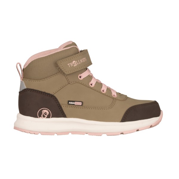 Trollkids - Kid's Stavanger Mid Cut XT - Freizeitschuhe Gr 29 braun/rosa von Trollkids