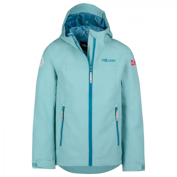 Trollkids - Kid's Telemark Jacket - Regenjacke Gr 104;110;116;128;140;152;164;176;92;98 blau;blau/grün;braun/blau;gelb;lila von Trollkids