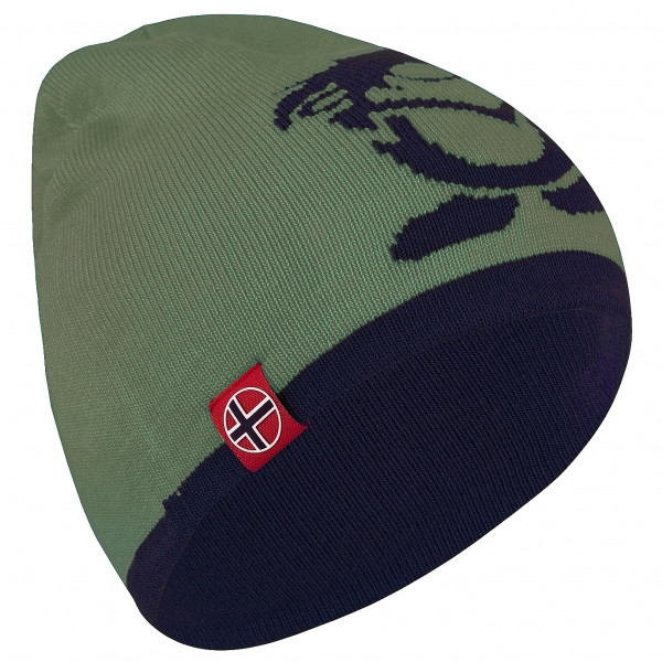 Trollkids - Kid's Troll Beanie - Mütze Gr 48-52 cm - 2-5 Years oliv/blau von Trollkids