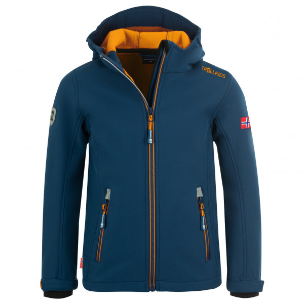 Trollkids - Kid's Trollfjord Jacket - Softshelljacke Gr 140 blau von Trollkids