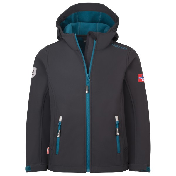Trollkids - Kid's Trollfjord Jacket - Softshelljacke Gr 140 grau von Trollkids