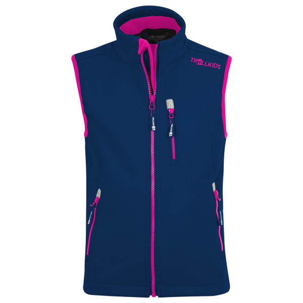 Trollkids - Kid's Trollfjord Vest - Softshellweste Gr 140 blau von Trollkids