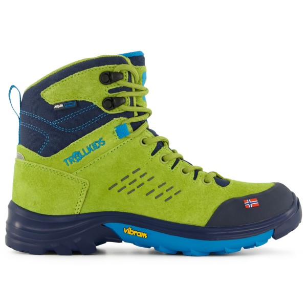 Trollkids - Kid's Trollsteinen Hiker Mid XT - Wanderschuhe Gr 29 oliv/blau von Trollkids