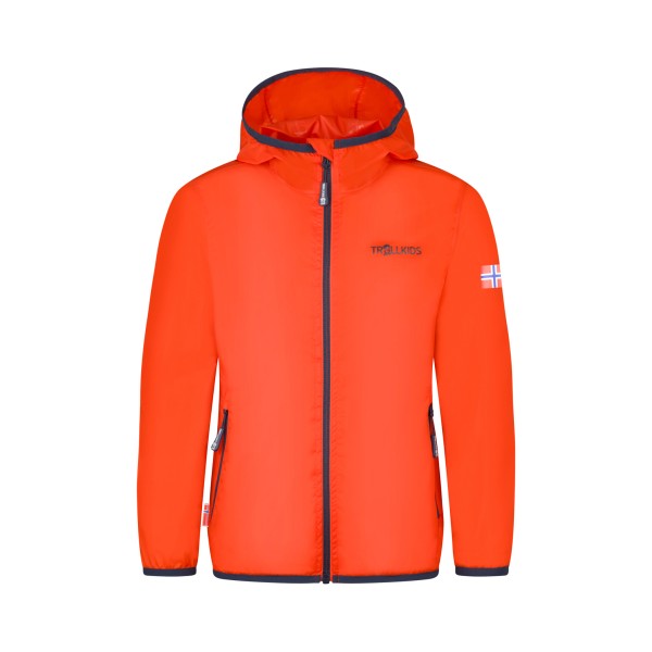 Trollkids - Kid's Trolltunga Jacket - Regenjacke Gr 128 rot von Trollkids