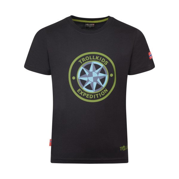 Trollkids - Kid's Windrose T - T-Shirt Gr 164 schwarz von Trollkids