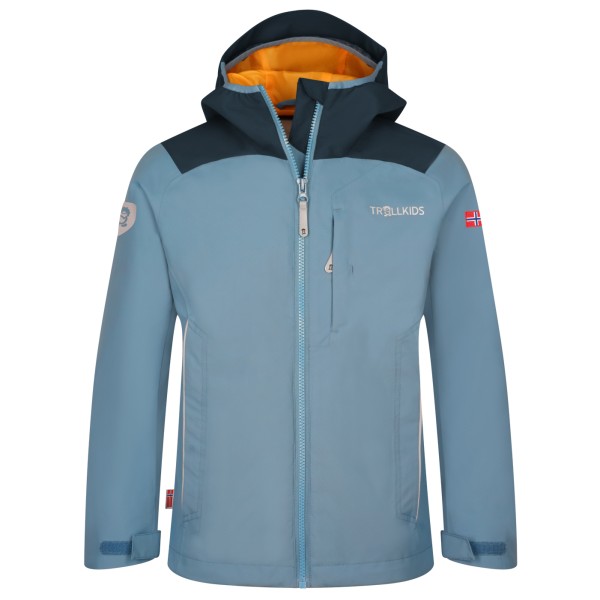 Trollkids - Kids Bergen Jacket - Regenjacke Gr 176 türkis von Trollkids