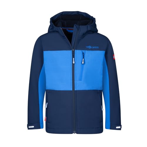 Trollkids Kids Bergsfjord Winter Softshell Jacket 176, Navy von Trollkids