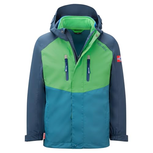 Trollkids Kids Bryggen 3in1 Jacket 110, Fresh Green von Trollkids