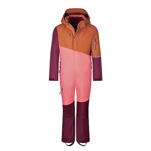 Trollkids Kids Hallingdal Snowsuit, 140/140, caramel/salmon/redwood von Trollkids