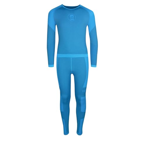 Trollkids Kids Hemsedal Baselayer Set 152, Azure Blue von Trollkids