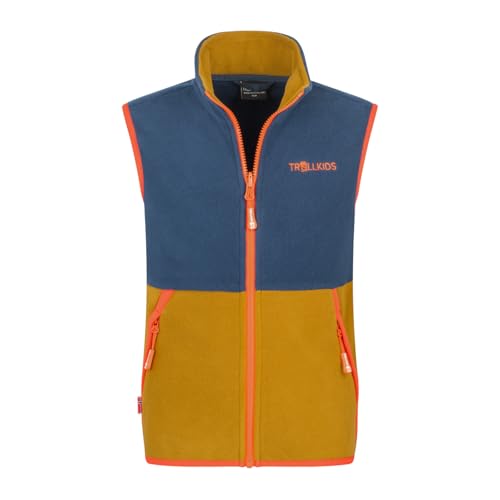 Trollkids Kids Kjerag Vest 128, bronze/blue von Trollkids