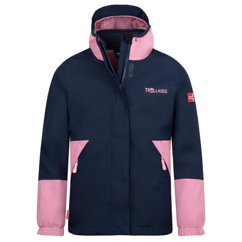 Trollkids Kids Kjerak 3in1 Jacket 104, Navy/Mauve von Trollkids