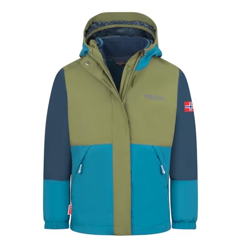 Trollkids Kids Kjerak 3in1 Jacket 104, Pine Green von Trollkids