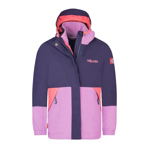 Trollkids Kids Kjerak 3in1 Jacket 128, deep Violet von Trollkids
