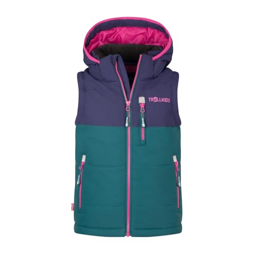 Trollkids Kids Narvik Vest XT 128, midnight petrol von Trollkids